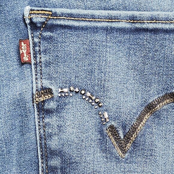 Levis 512 Jeans Womens 14 Blue Perfectly Slimming Bootcut Mid Rise Stretch Denim - Picture 15 of 15